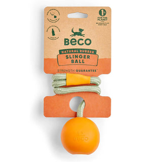 Beco Slinger Ball Natural Rubber & Rope