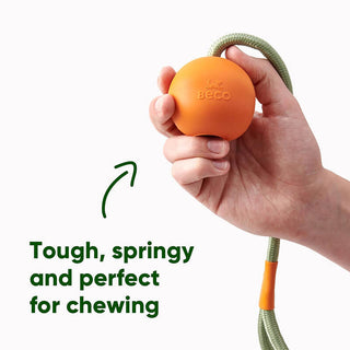 Beco Slinger Ball Natural Rubber & Rope