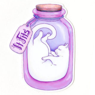 Bee's Knees Industries It Fits Potion Cat Vinyl Sticker