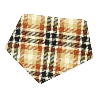 Bibby Bubby Flannel Bandana - Orange Navy Plaid