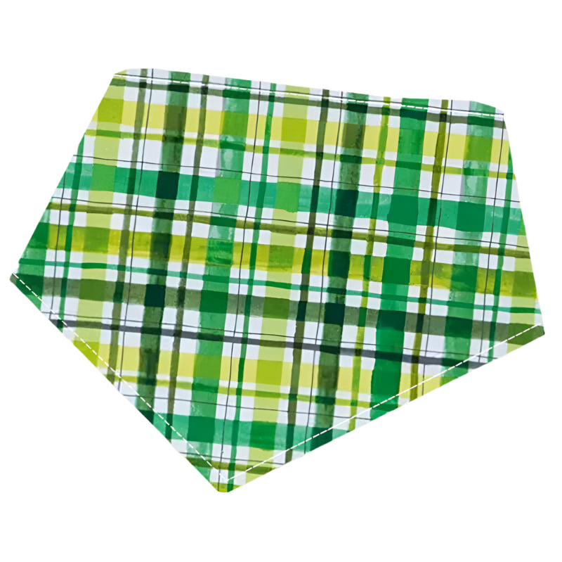 Bibby Bubby Bandana - Green St. Paddy Plaid