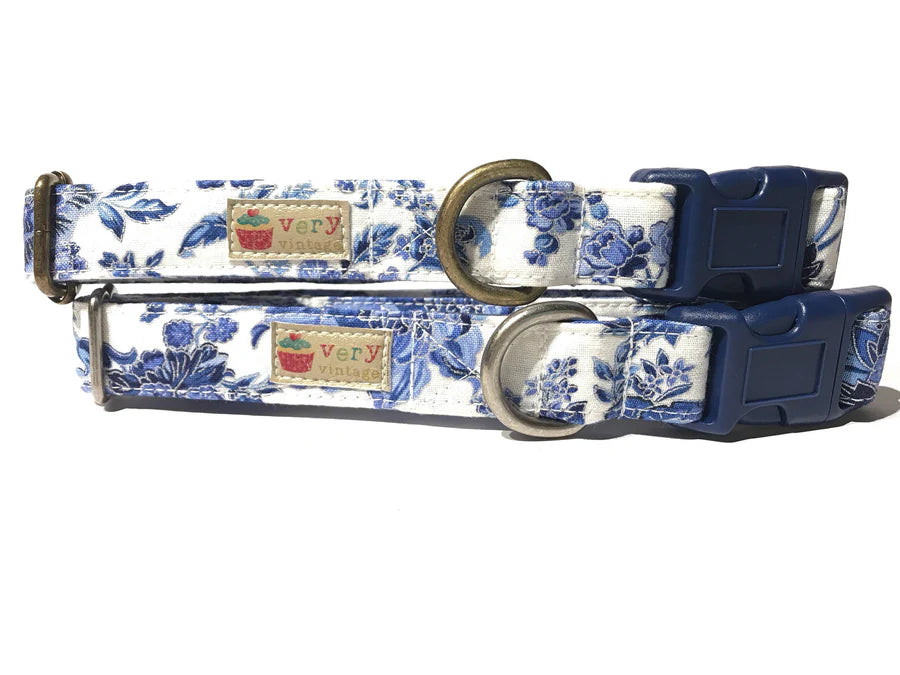 Very Vintage Organic Cotton Collar Blue Floral