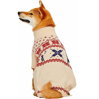 Blueberry Pet Dog Sweater Light Beige Reindeer
