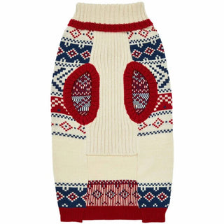 Blueberry Pet Fair Isle Dog Sweater Cream White