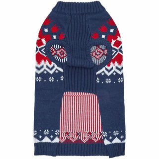 Blueberry Pet Fair Isle Dog Sweater Navy Blue