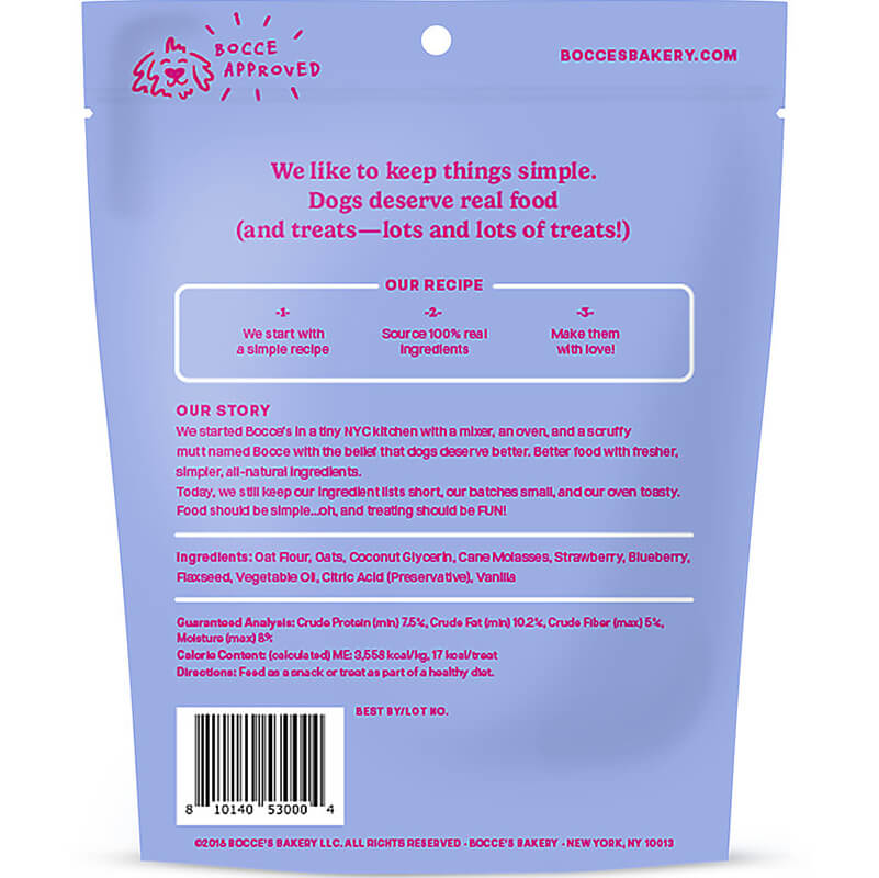 Bocce's Bakery Berry Sorbet Soft & Chewy Treats