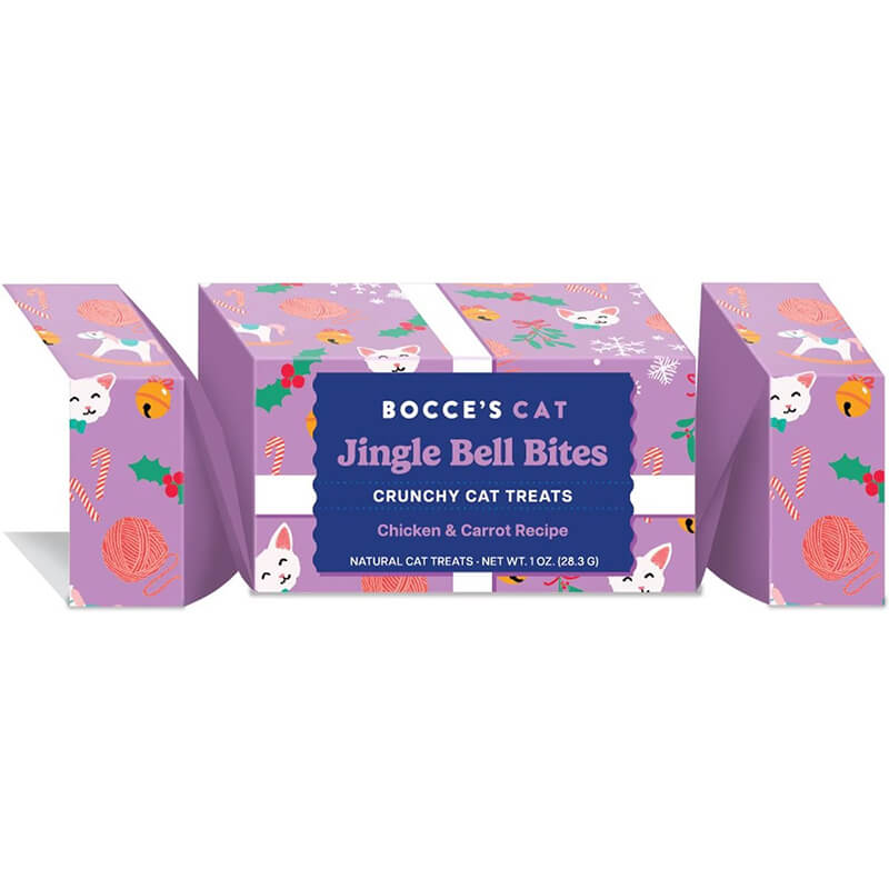 Bocce's Bakery Holiday Cat Treats Jingle Bell Bites Cracker