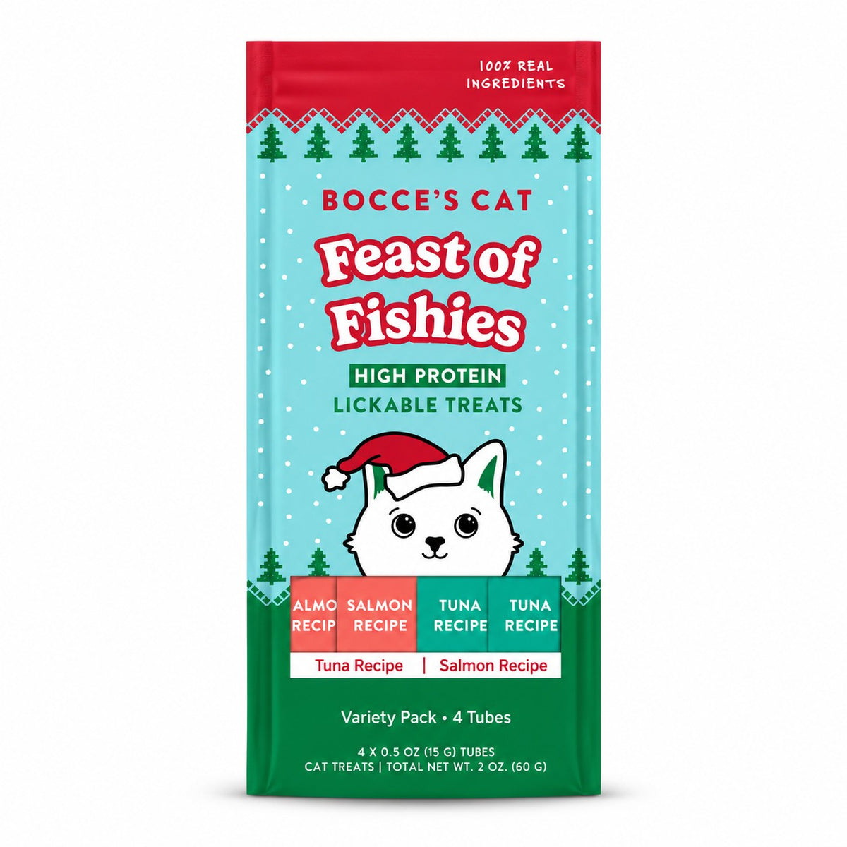 Bocce’s Holiday Feast of Fishies Lickable Cat Treats