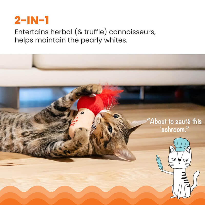 Catstages Mushroom Kicker Catnip Toy