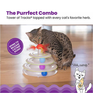 Catstages Tower of Track with Spinning Catnip Toy