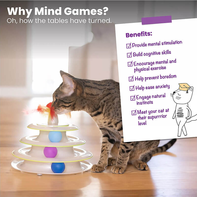 Catstages Tower of Track with Spinning Catnip Toy