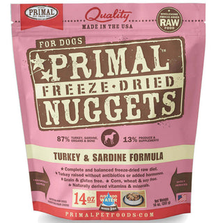 Primal Freeze Dried Turkey & Sardine Nuggets