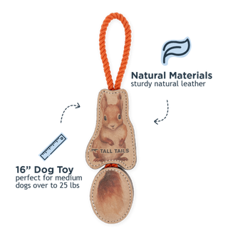 Tall Tails Leather Jointed Squirrel Tug