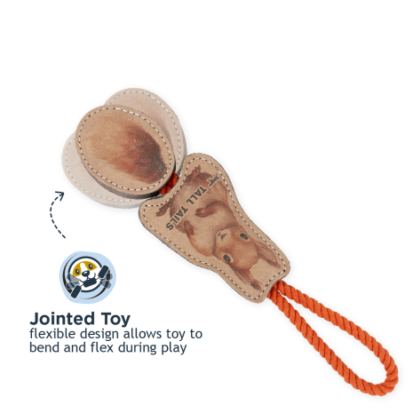Tall Tails Leather Jointed Squirrel Tug
