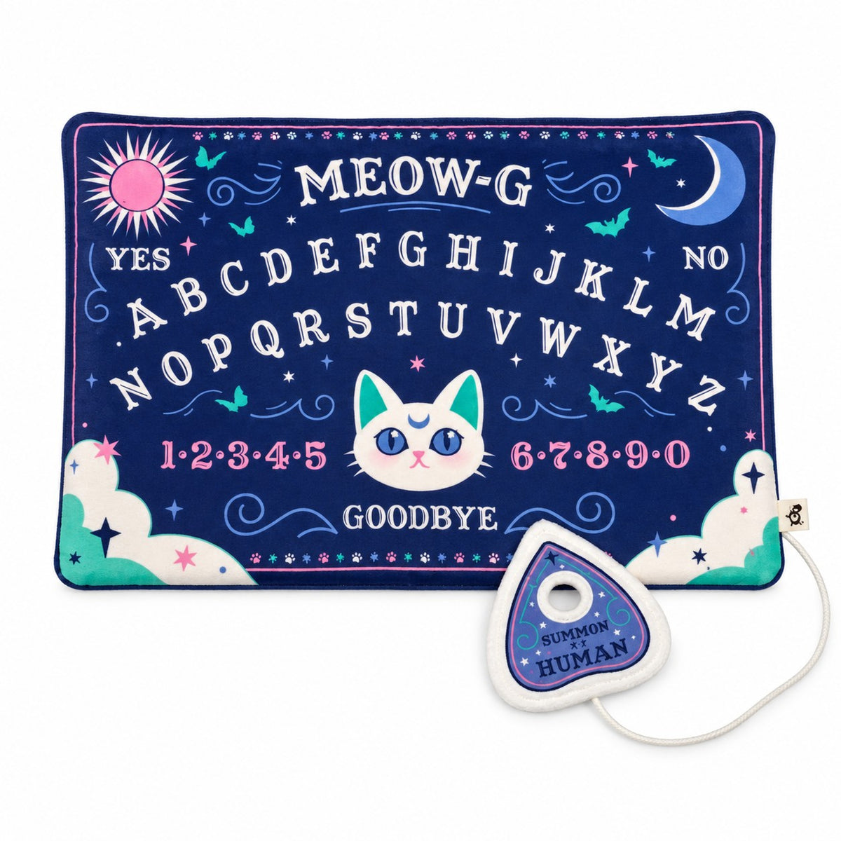 Crochet Kitty Halloween Spirit Board Catnip Mat