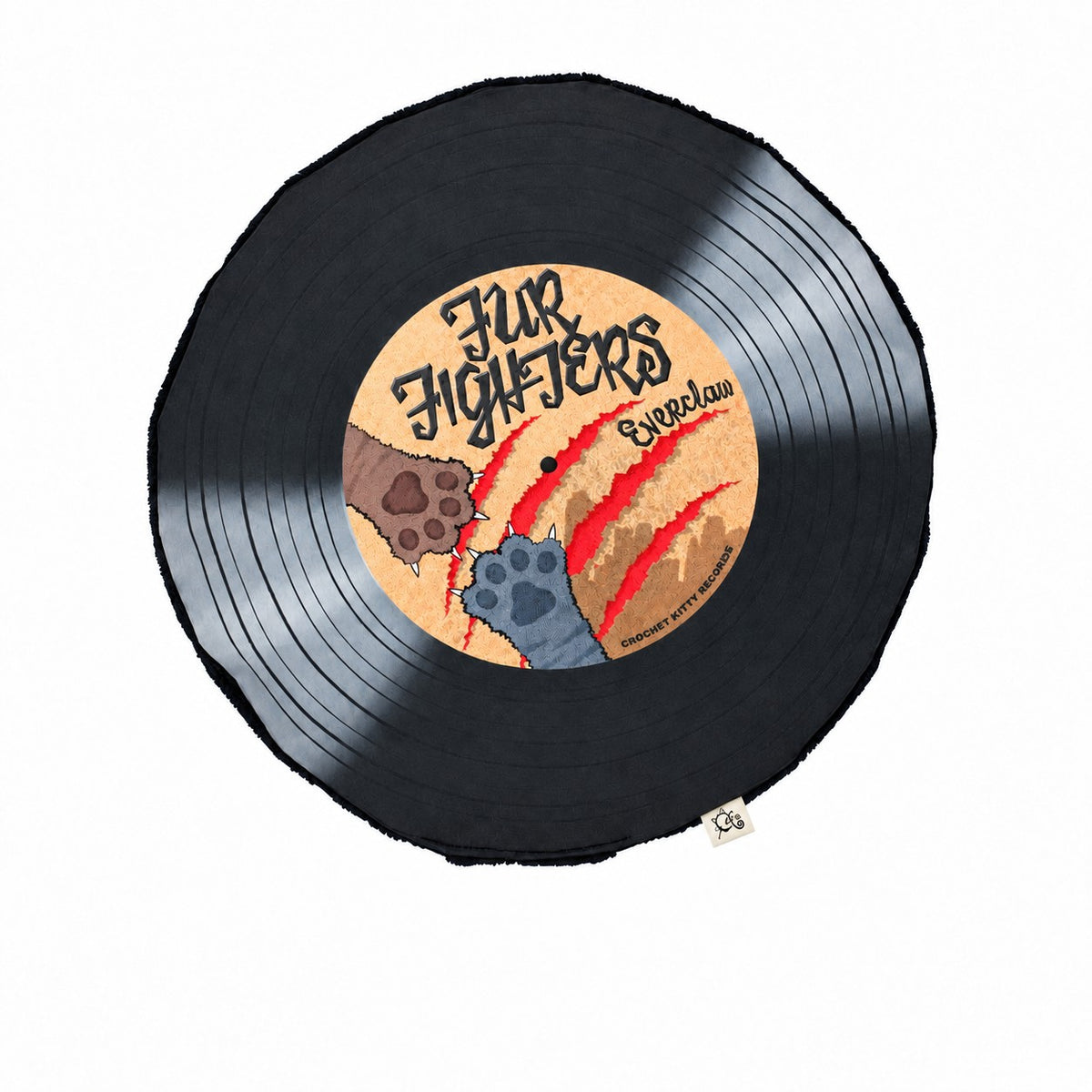 Crochet Kitty Record Mat - Fur Fighters