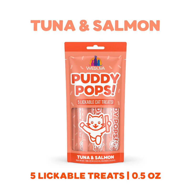 Weruva Puddy Pops Lickable Treat Tuna & Salmon 5-Pack