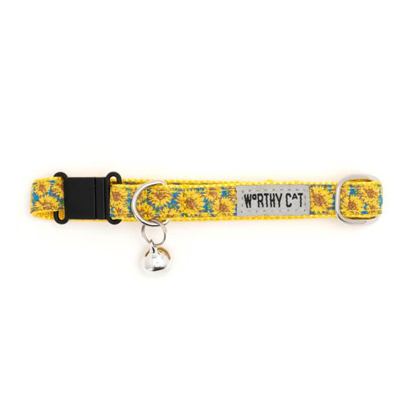 The Worthy Dog Cat Collar Sunflowers