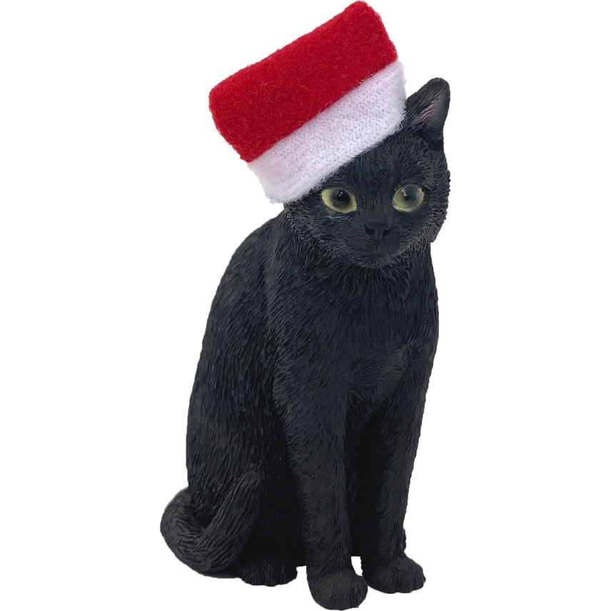 Sandicast Cat Ornament - American Shorthair, Black