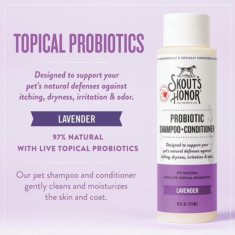 Skout's Honor Probiotic Lavender Shampoo + Conditioner