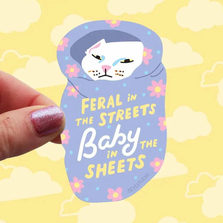 5 Eye Studio Vinyl Sticker - Ferel in The Streets, Baby in The Sheets
