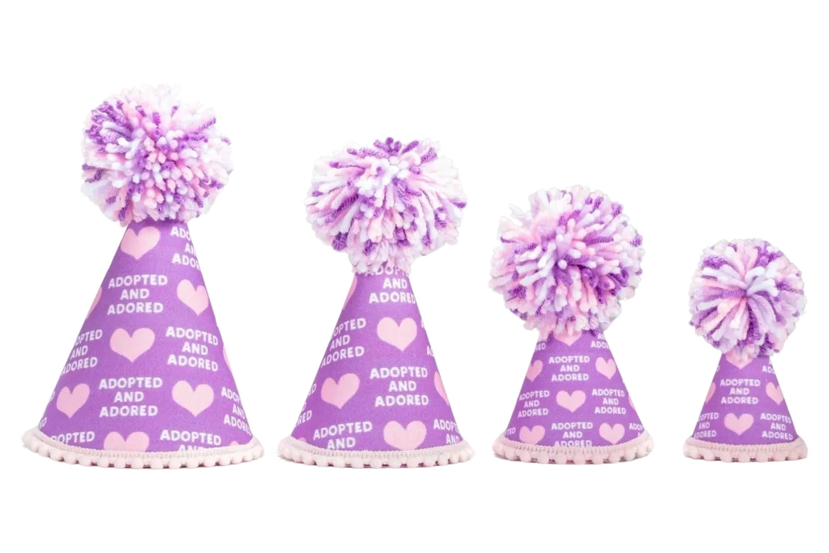 Pup Party Hat Adopted Purple