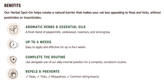 Earth Animal Nature's Protection Feline Flea & Tick Herbal Spot-On