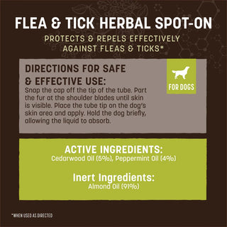 Earth Animal Nature’s Protection Flea & Tick Herbal Spot-On for Dogs