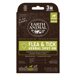 Earth Animal Nature’s Protection Flea & Tick Herbal Spot-On for Dogs