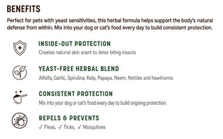 Earth Animal Flea & Tick Internal Herbal Powder (Yeast-Free), 8 oz
