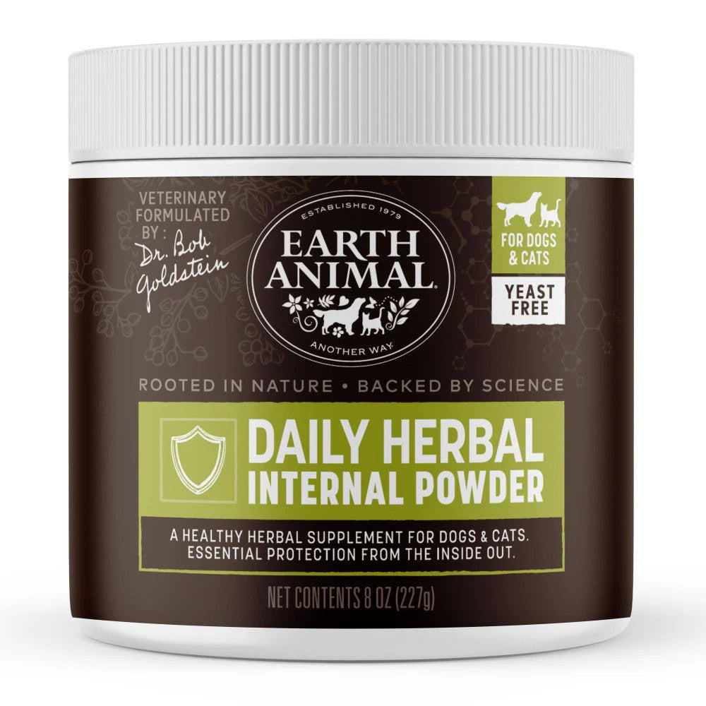 Earth Animal Flea & Tick Internal Herbal Powder (Yeast-Free), 8 oz