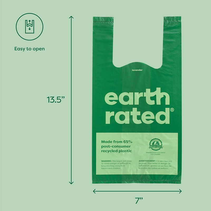 Earth Rated Unscented Poop Bags with handles