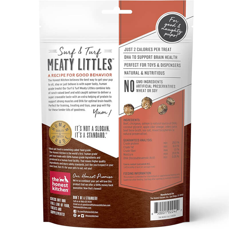 The Honest Kitchen Surf & Turf Meaty Littles Beef and Salmon