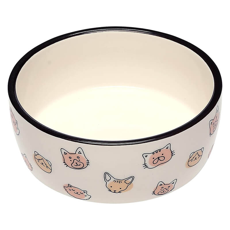 Pearhead Cat Faces Pet Dish