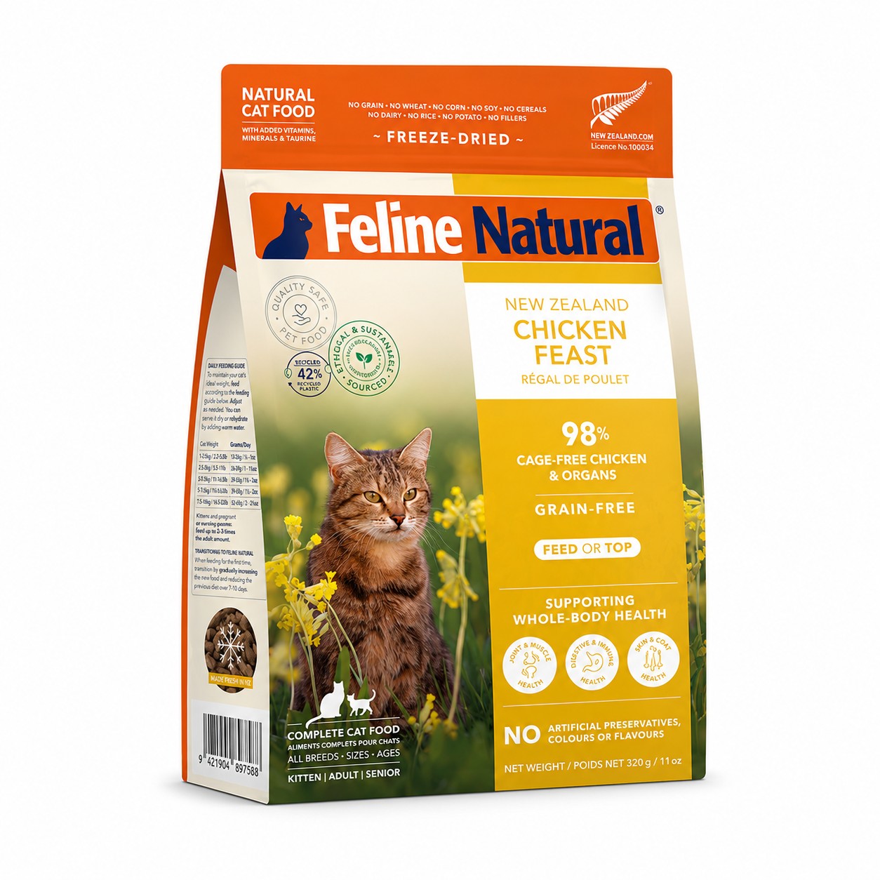 Feline Natural Chicken Feast Freeze-Dried Cat Food