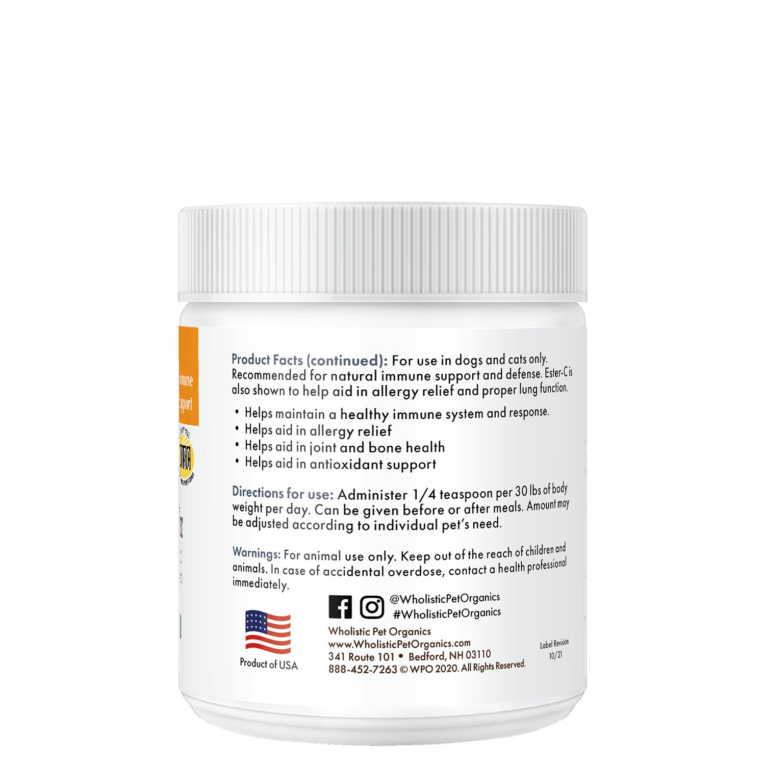 Wholistic Pet Organics Ester C
