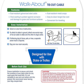 Four Paws Walk About Tie Out Cable Puppy
