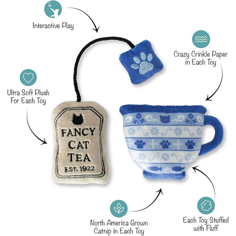 Fringe Studios High Tea 2-Pack Plush Cat Toy