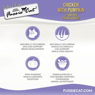 Fussie Cat Kitten Chicken & Pumpkin in Goat Milk