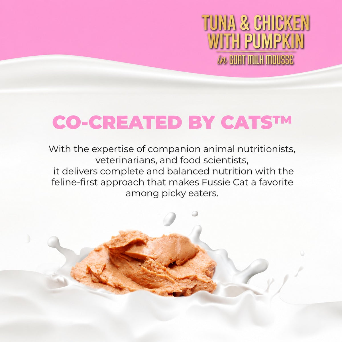 Fussie Cat Kitten Tuna & Chicken with Pumpkin in Goat Milk Mousse