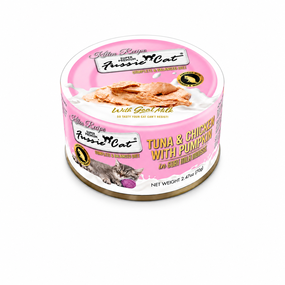Fussie Cat Kitten Tuna & Chicken with Pumpkin in Goat Milk Mousse