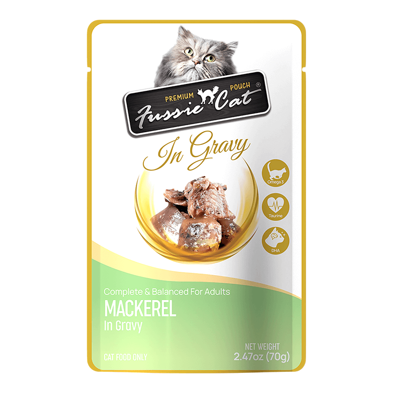 Fussie Cat Pouch Mackerel in Gravy
