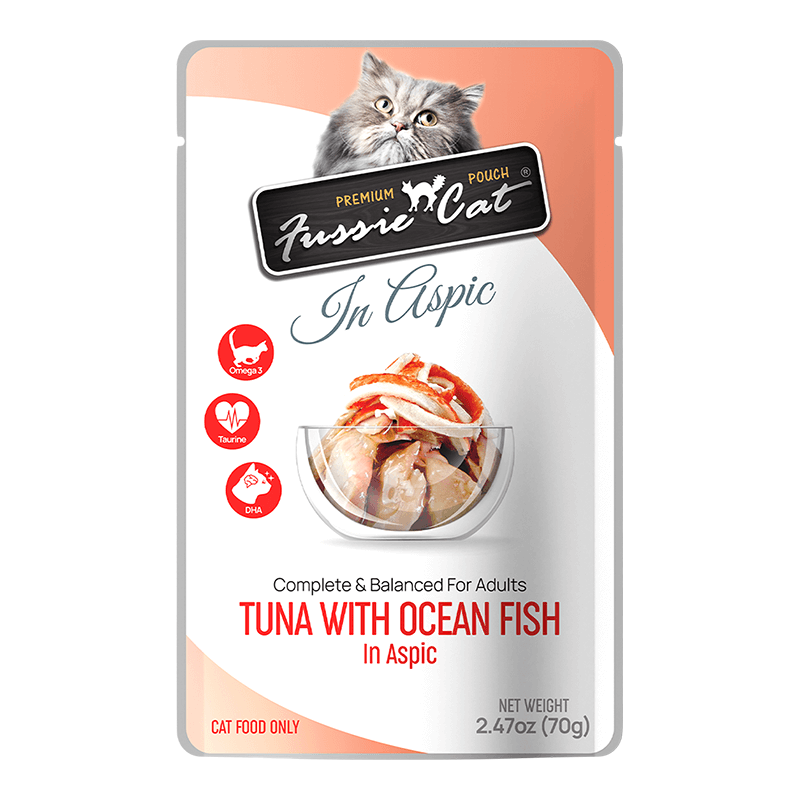 Fussie Cat Pouch Tuna & Ocean Fish in Aspic