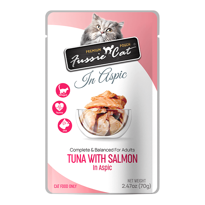 Fussie Cat Pouch Tuna & Salmon in Aspic