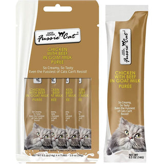 Fussie Cat Puree in Goat Milk Chicken & Beef