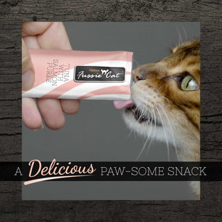 Fussie Cat Lickable Treat Kitten Tuna & Salmon in Goat Milk Puree 4-Pack