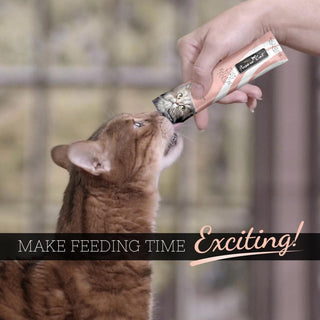 Fussie Cat Lickable Treat Kitten Tuna & Salmon in Goat Milk Puree 4-Pack
