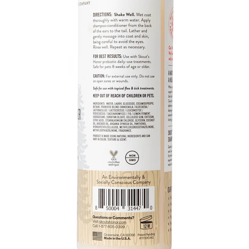 Skout's Honor Probiotic Shampoo Dog of The Woods