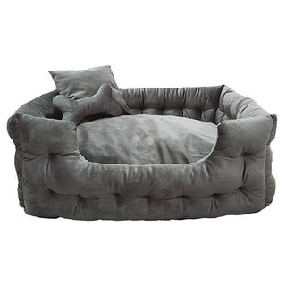 Goo-eez Luxury Velour Pet Bed with Accessories