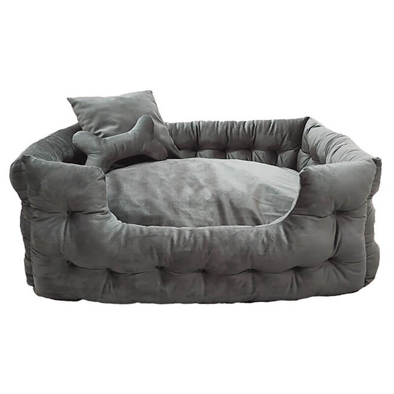 Goo-eez Luxury Velour Pet Bed with Accessories